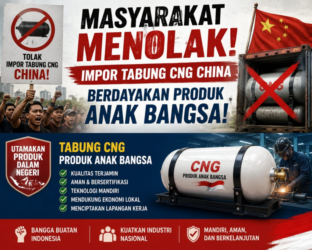 PNIB tolak impor tabung CNG dari China.