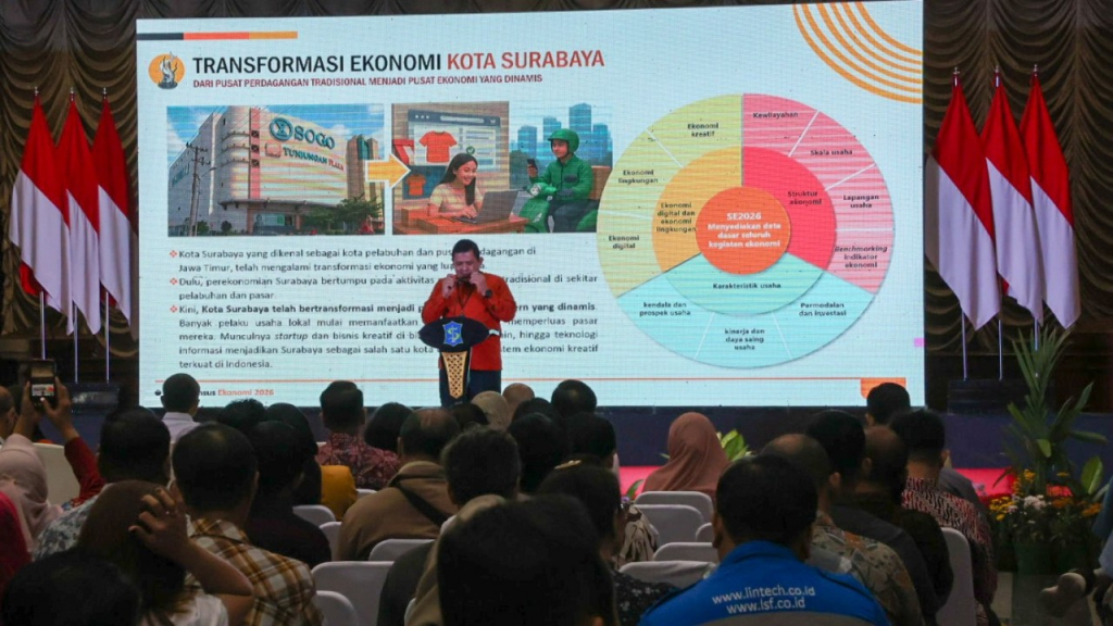 Sosialisasi Sensus ekonomi di Gedung Sawunggaling. (Kominfo Surabaya)