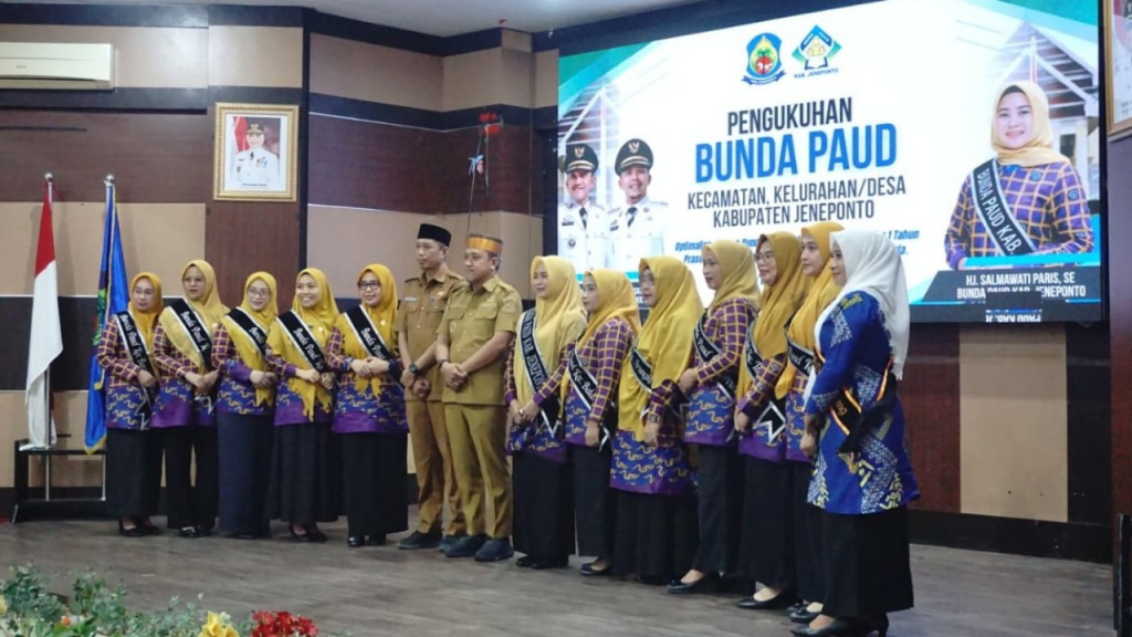 Bupati Jeneponto Kukuhkan 174 Bunda PAUD, Dorong Target Wajib Belajar1 Tahun Prasekolah