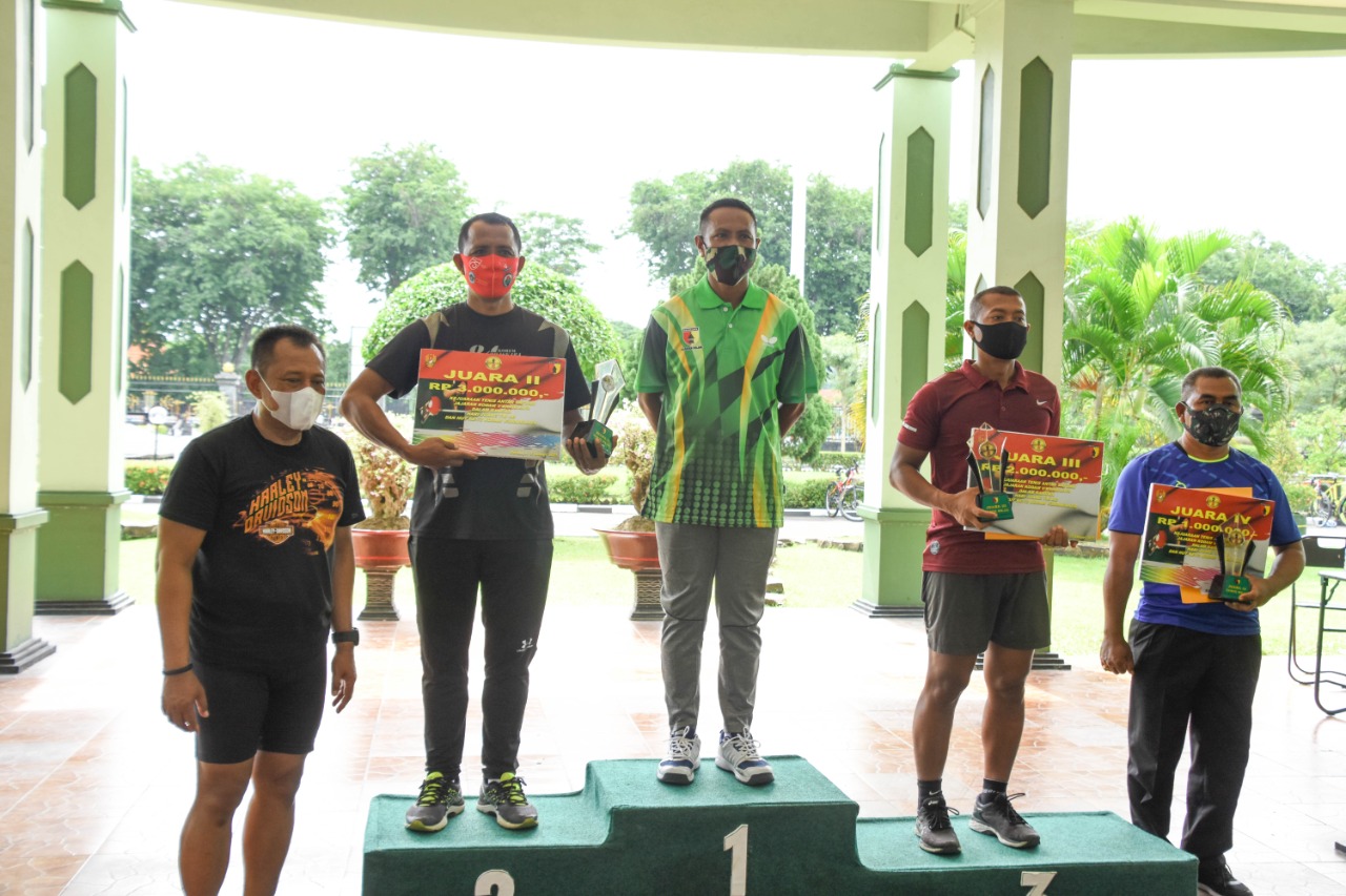 Atlet Tenis Meja Korem Bhaskara Jaya Peringkat Kedua