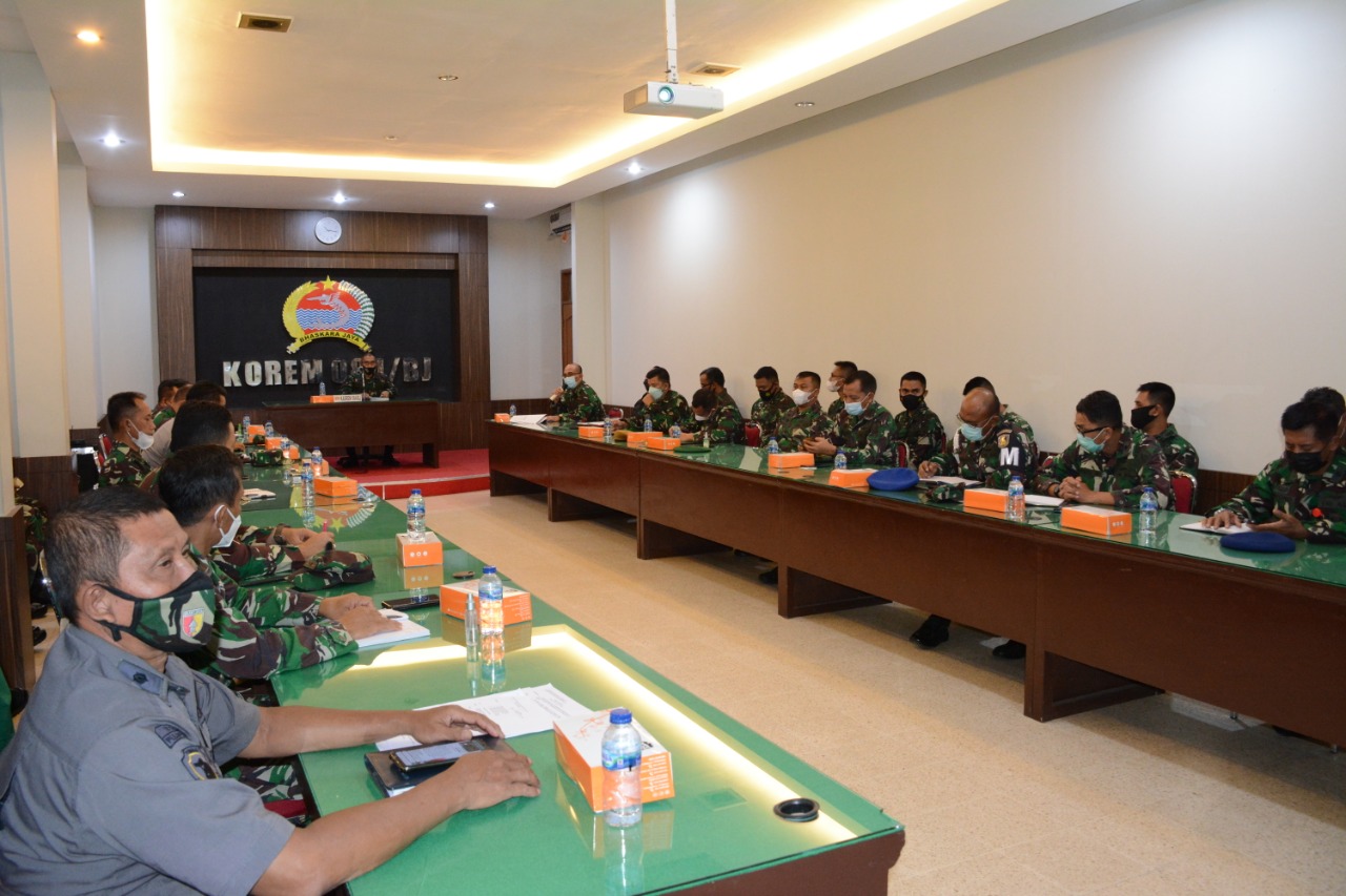 Korem 084/Bhaskara Jaya gelar Rakor Latihan Pengamanan VVIP