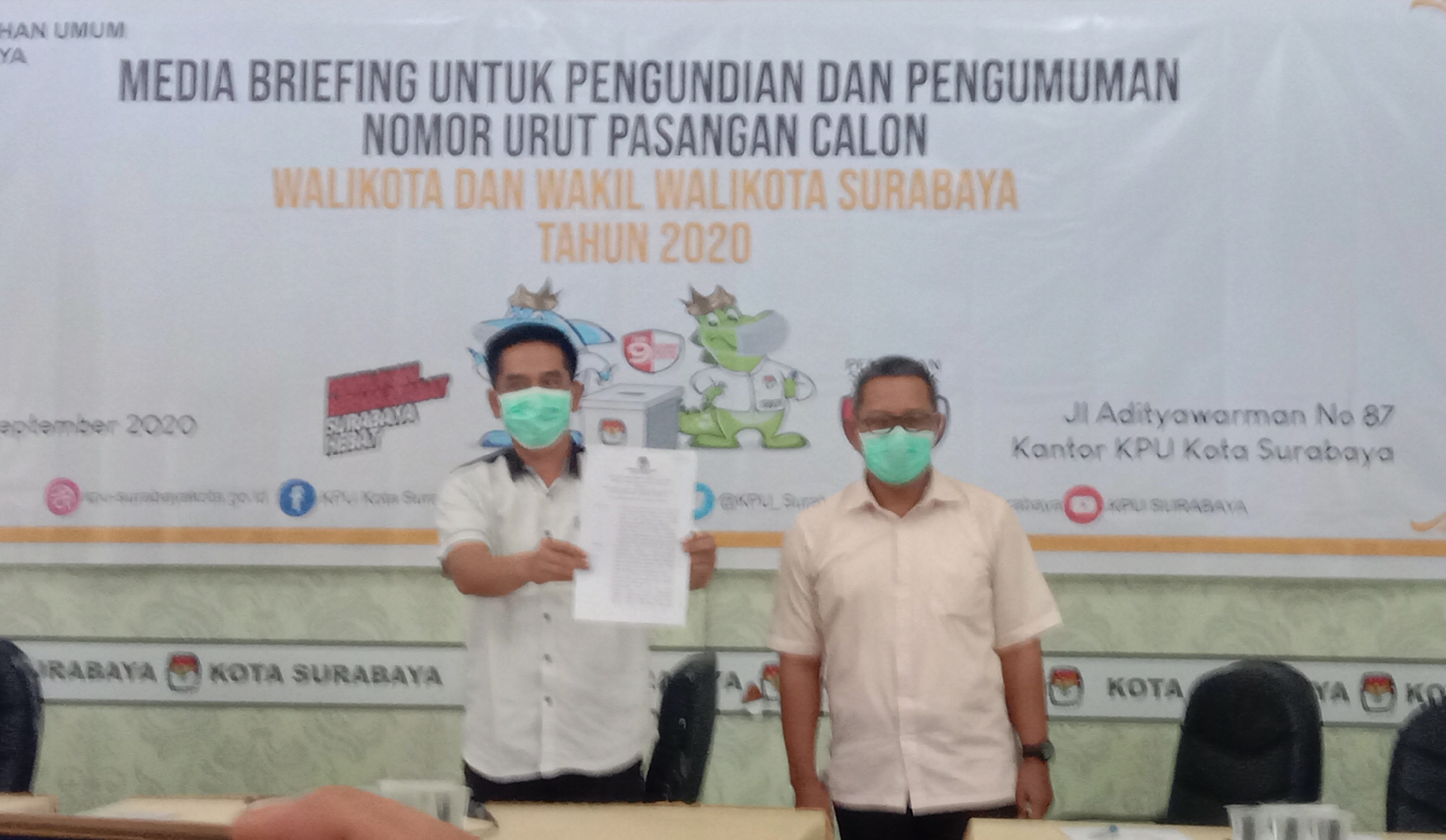 KPU Tetapkan Dua Bapaslon Menjadi Paslon Cawali Dan Cawawali