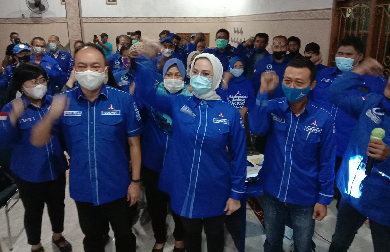 Ketua DPC Partai Demokrat Kota Surabaya, Lucy Kurniasari dalam sebuah kesempatan. (Bachan)
