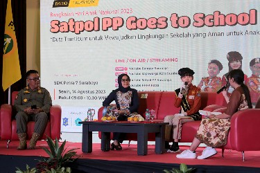 Satpol PP Goes To School Ajak Siswa Kampanyekan Stop Bullying
