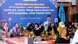 Khotmil Qur'an dukung kafilah Kota Surabaya di MTQ XXIX Nasional 2022. (Diskominfo Surabaya)