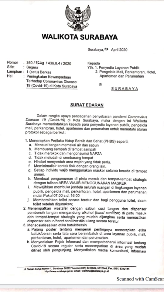 Wali Kota Risma Kembali Keluarkan Surat Edaran Protokol untuk Perhotelan hi