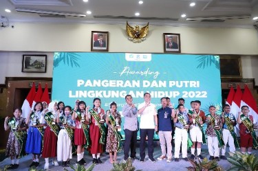 Puncak O3milihan Pangeran dan Putri Lingkungan Hidup. (Diskominfo Surabaya)